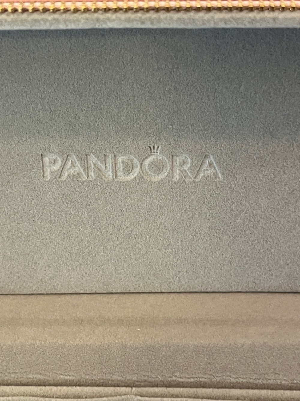 Pandora Pink and Gray Jewelry Organizer Case with Gold Accents - Picture 5 of 10